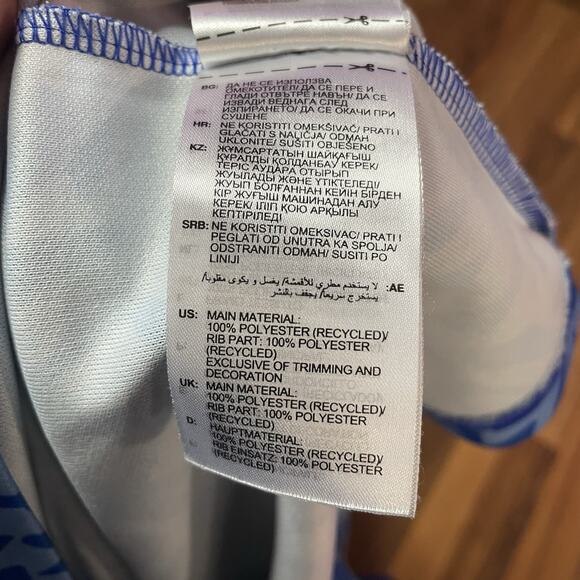 Men’s M Loose Fit Adidas Spain Icon Long Sleeve Goalkeeper Jersey Bahia Blue - Picture 6 of 9